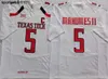 Erkek NCAA Texas Tech #5 Patrick Mahomes II Kolej Futbol Formaları Vintage Üniversitesi ED Gömlekleri C Yama Siyah Kırmızı Beyaz Gri S-XXXL