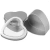 Bakvormen 6/12 Stuks Diy Ambachtelijke Hartvormige Chocolade Doos Zilver Tin Dessert Cake Container Met Deksel Mould mould Pan Mints Snoepjes