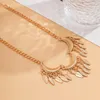 Charm Bracelets IngeSight.Z Bohemian Metal Leaf Pingente Pendente Arm Slave Chain Bracelet For Men Women Punk Gold Color Jóias