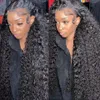 Spets frontal rakt mänskligt hår Brasilien 28 30 tum lämplig för svarta kvinnor våta och syntetiska löst djupvåg öppen stängd peruk