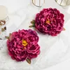Torkade blommor 15 cm siden Peony Head Wedding Decoration Home Bridal Accessories Clearance Christmas Wreath Artificial For Scrapbook