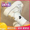 Pure White Canvas Shoes For Women Winter Style Korean Style All-Match Breattable Tjocksoled Höjd Vita skor