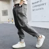 Jeans IENENS Boys Casual Trousers Autumn Denim Pants Kids Children Loose Bottoms Clothing 230616