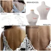 ペンダントネックレスBraveKiss Tassel Pearl Love Necklace Back Chain Fashion Jewelryアクセサリー