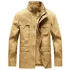 Men's Jackets 2023 High Quality Military Jacket Men Brand Cotton Spring Cargo Multi-pocket And Coats Male Size M-3XL