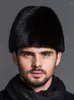 Berets Luxe zwarte faux fur winter heren mannelijke heren hoed hoed mode warme beanie volwassen dekkoppen