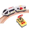 Track ElectricRC RC Train Train With Carriage Sound and Light Express Truck Fit Wooden Track Kids Electric Toy Kids 230616
