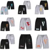 Shorts Vlone Design de Moda Letter Print Big V Shorts Primavera e Outono Tendência de Esportes Calças Esportivas de Praia Soltas