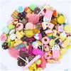 Charms 100Pcs Lucky Bag Unique Cute Simated Mini Biscuits Animal Food Resin Pendants For Diy Fashion Jewelry Making C262 Dro Dhgarden Dhkyn