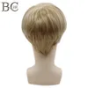 Косплей парики BCHR короткие мужские блондинка Blonde Wig Straight Synthetic для мужской флиноты волос натуральная Toupee 230617