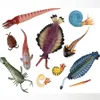 Aksiyon oyuncak figürleri plastik antik deniz hayvanı nautilus baculites cephalaspis opabinia dunkleosteus tarih öncesi eğitim oyuncakları 230617