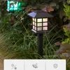 Nuovo 1pc Lampada ad energia solare per esterni Lanterna a luce solare da giardino Illuminazione paesaggistica impermeabile per la decorazione del prato del cortile del patio