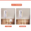 Topoch Wall Sconce Plug-in med Cord Directional Reading Lamp Ytmontering Dubbel Switched Backlight Mood Light For Bedroom vardagsrum AC100-240V Allmän belysning