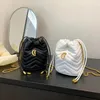 Luxury Brand Designer Mini Bucket Bag for women mini Chain shoulder bag Drawstring ChaoG320