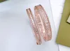 Bracelet de mode Van Tennis en argent massif avec logo de style officiel manchette perles porte-bonheur bracelet kaléidoscope trèfle à quatre feuilles en or pour femmes filles marque bijoux hommes designer