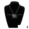 Orecchini Collana New Fashion Colorf Jewelry Set Oil Drip Ciondolo cavallo arcobaleno per le donne Set di consegna goccia all'ingrosso Dhl4Y