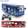 ElectricRC Car RC Car 6 Channel 2.4G Remote Control Bus City Express High Speed ​​One Key Start Function Bus med realistiskt ljud och ljus 230616