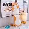 Cuscino/Cuscino Decorativo Moda Simpatico Gatto Sonno Lungo Peluche Per Inviare Bambini Ginocchio Almofada Coussin Regalo Di Compleanno Cojines Decorativos Dh3Tb