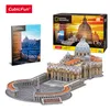 Quebra-cabeças 3D CubicFun National Geographic Vatican Model for Adults Kids Building Kits Traveler Booklet Basilica di San Pietro 230616