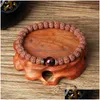 Beaded Strengen Originele 20Mm Wenge Kralen Armbanden Colorf Sandelhout Meditatie Gebed Genezing Tibetaans Boeddhisme Rudraksha Sieraden Dr Dh2Yk