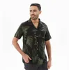 Neue männer Casual Shirts Sommer männer Beachwear Kurzen ärmeln Lose Blatt Drucken Tops Mode Urlaub Stil