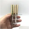 梱包ボトル4ML 2.5mlリップグロスプラスチックボトルコンテナ空の金色のチューブアイライナーアイラッシュコンテナミニリップグロススプリットドロップドゥスツ