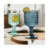 Copas de vino Hobnail Goblet Stemmed Beber Reutilizable Lavavajillas Safe Stem Colored Glassware Romantic Vintage Drop Delivery Home Gar Dh970