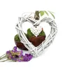 Dekorativa blommor Romantisk rotting rotting hängande hjärtkrans bröllop kärlek levererar hemvägg konst hänger dekoration fest