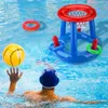 Air Inflation Toy Outdoor Swimming Pool accessories Inflatable Ring Throwing Ferrule Game Set Floating Pool Toys Beach Fun Summer Water Toy 230616