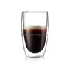 ティーカップダブルウォールガラス透明な手作りの耐熱性健康耐性コーヒーミルクマグザドロップデリバリーホームガーデンキッチンD DH9JE