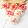 Fiori secchi 100 pezzi artificiali all'ingrosso di seta da giardino rosa per la decorazione domestica di torte di compleanno di nozze piante finte fai da te