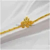 Armband Ohrringe Halskette Gold Sets Frauen Dubai African Indian Braut Zubehör Blumen Schmuck Drop Lieferung Dhgarden Dhl7G