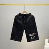 Designer Men's Shorts Luxury Fashion Sports Casual Splash Ink Full Star Reflective Par Street T-Shirt Män och kvinnor både