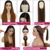 Lace Wigs 360 Perruque Frontale Synthétique Haute Qualité Droite Avant Pour Femmes Long 13x4 Ombre Brun 230617