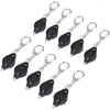 Nyckelringar 20 Pack Mini Keychain Ultra Bright LED Key Ring Light Torch Black