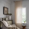 Curtain Tulle Lightweight Sheer Exquisite Bedroom Living Room Crochet Cutout Tassel Easy To Install