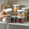 Nya 250/350/550/700 ml matlagring containerplast kök kylskåp nudel låda multigrain lagringstank transparenta förseglade burkar