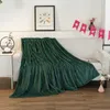 Dekendeken voor bedden groene kleur fleece deken zachte sprei single/queen/king size thow deken r230616