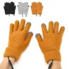 Ski Gloves Winter Girl Women Electric Mitten Heated Full Finger Warmer USB Rechargeable Touch Screen Knitted Hand 230617