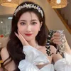 Saç klipleri moda düğün aksesuarları kadınların tam kristal örgü kafa bantları retro saç bandı sevimli kasnak şapkası Kore mücevherleri