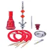 21.6 inches Toren Vormige Waterpijp Set Glas Metalen Dubbele Slang duo Glas Shisha Beaker Roken shisha Sigaret Filter Arabische booreilanden