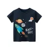 T-shirt T-shirt per bambini 3D Cartoon Shark Dinosaur Top per ragazzi Ragazze Abbigliamento per bambini Manica corta T-shirt in cotone per bambini 10Y 230617