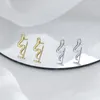 Stud Oorbellen Ventfille Zilver Goud Kleur Zirkoon Snake Earring Voor Vrouwen Girl Party Gift Hip Hop Eenvoud Charm Sieraden Drop