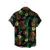 Camisas casuais masculinas de verão masculinas soltas Havaí Tiki máscara tribal série praia 2023 superdimensionadas divertidas social festa com botões gola blusas masculinas