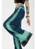 Kot mavi kadın kot pantolon yüksek bel vintage düz bol pantolon şık tasarım sokak kıyafetleri gradyanı renk hip hop y2k denim pantolon