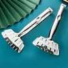 BBQ Tools Akcesoria 1 PC CLAMPS CLAMPS GOOTING Dwustronna szpatułka szpatułka ze stali nierdzewnej żywność Krężniczka szpatułkowa szpatułka Klips do grillowania pizzę ryba 230617