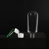 30ML 60ML Empty refillable Flip Cap Bottle with Key Ring Hook Transparent Plastic Hand Sanitizer Bottle for Travel Illeq