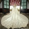 NUEVO Vintage Champagne Satén Encaje Apliques Vestido de novia Elegante Mangas largas Princesa Tallas grandes Arabia Saudita Dubai Br277Y