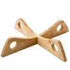 Ganci Bamboo Cross Pot Bottom Stand Utensili da cucina Scolapiatti Isolamento termico Portapiatti antiscottatura