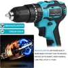 Boormachine Brushless 21V Electric Drill 3 Funktion Mini Cordless Screwdriver Hand Trådlös påverkan för Makit Liion Batteri Power Tools Tools